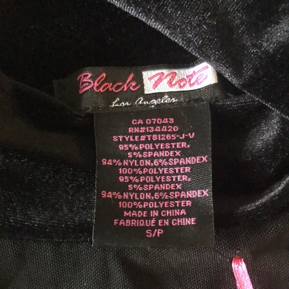 Long Sleeve Black Mesh Plunge Velvet Body Suit - Picture 4 of 11